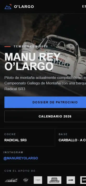 Portada de manureyolargo.com en el móvil